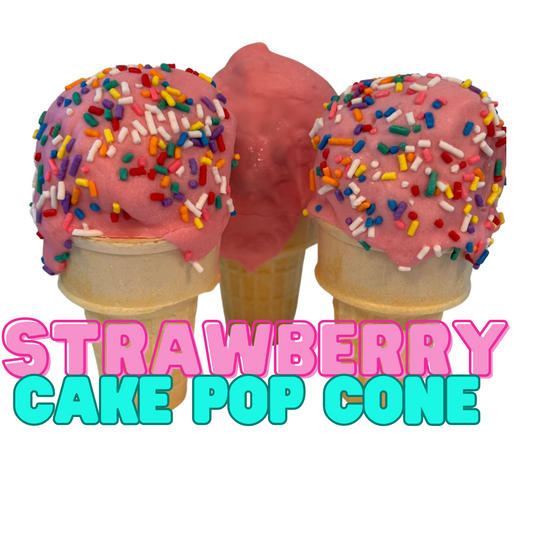 Strawberry Cake Pop Cone