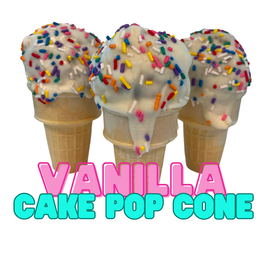 Vanilla Cake Pop Cone